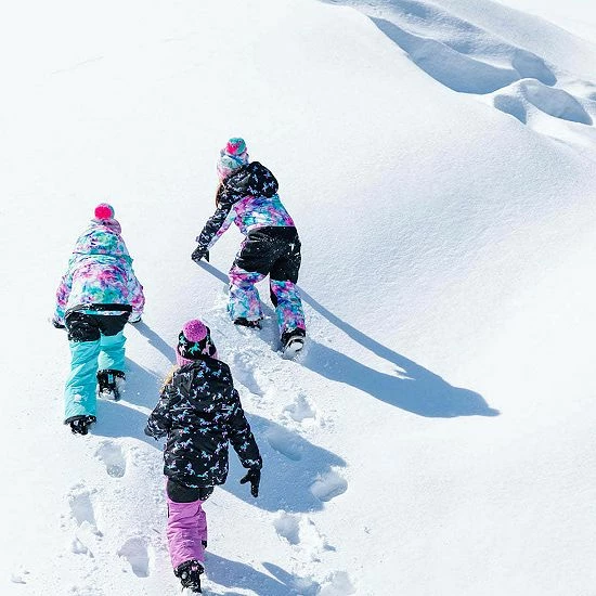 Deux Par Deux Printed Unicorns Two Piece Snowsuit Black And Lilac - Image 5