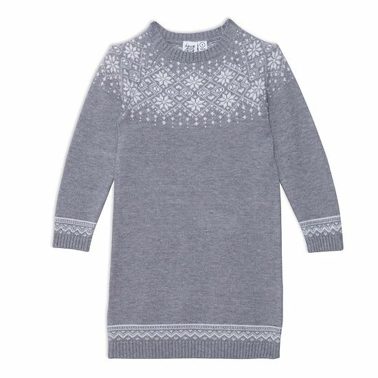 Deux Par Deux Jacquard Knitted Long Sleeve Dress Light Heather Grey Deux Par Deux Jacquard Knitted Long Sleeve Dress Light Heather Grey -Deux par Deux Shop unnamed file 1191