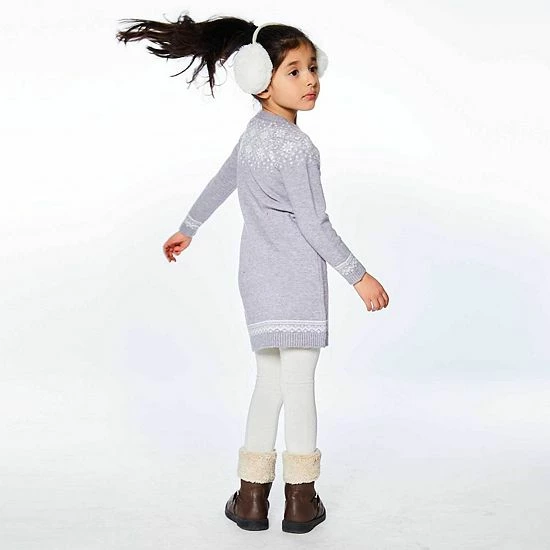 Deux Par Deux Jacquard Knitted Long Sleeve Dress Light Heather Grey Deux Par Deux Jacquard Knitted Long Sleeve Dress Light Heather Grey -Deux par Deux Shop unnamed file 1192