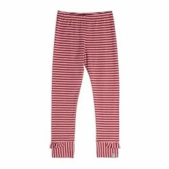 Deux Par Deux Striped Leggings With Frill