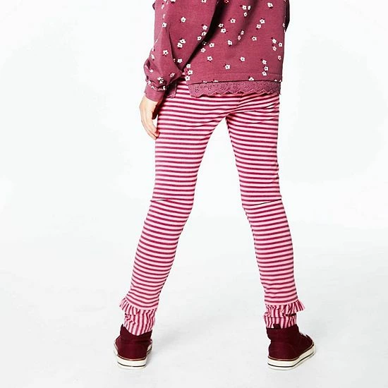 Deux Par Deux Striped Leggings With Frill - Image 2