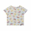 Deux Par Deux Printed T-Shirt With Back Hole Light Grey Mix