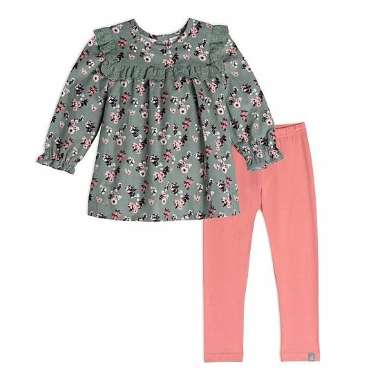 Deux Par Deux Long Sleeve Printed Tunic With Legging