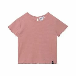 Deux Par Deux Waffled T-Shirt Dusty Pink