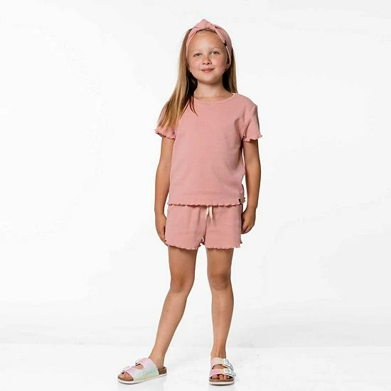 Deux Par Deux Waffled T-Shirt Dusty Pink - Image 4