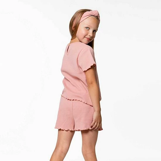 Deux Par Deux Waffled T-Shirt Dusty Pink - Image 5