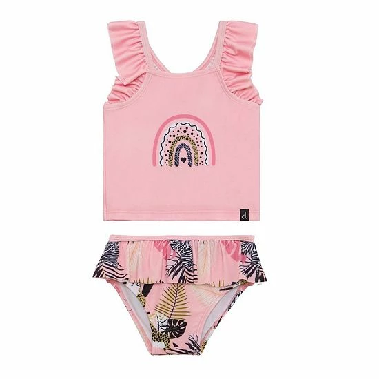 Deux Par Deux Two Piece Jungle Print Swimsuit
