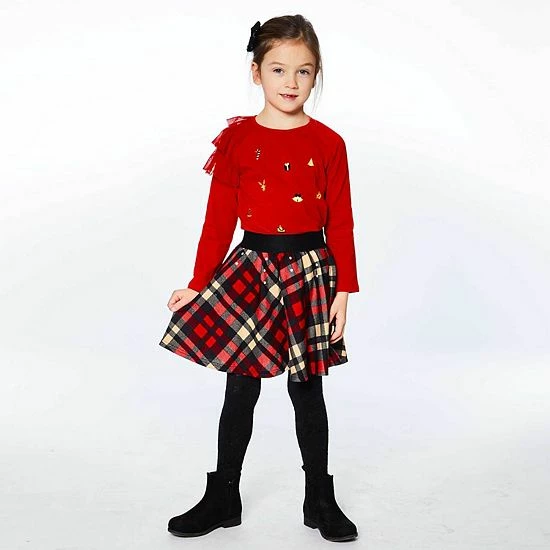 Deux Par Deux Plaid Skirt - Image 2