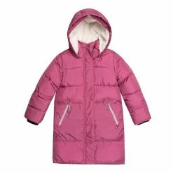 Deux Par Deux Puffy Long Coat Fuchsia