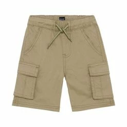 Deux Par Deux Extensible Twill Cargo Pocket Short Khaki Green