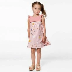 Deux Par Deux Organic Cotton Printed Dress Rose Tan -Deux par Deux Shop unnamed file 1524