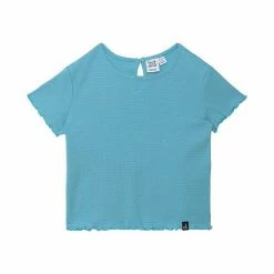 Deux Par Deux Waffled T-Shirt Turquoise