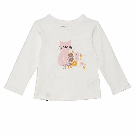 Deux Par Deux Long Sleeve Tee Shirt Off White