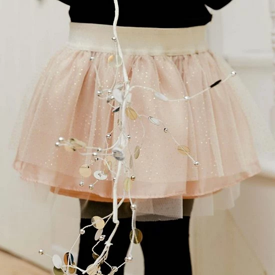 Deux Par Deux Long Sleeve Dress With Mesh Skirt Black And Beige - Image 4