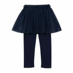 Deux Par Deux Skirt Legging Navy Blue Grey