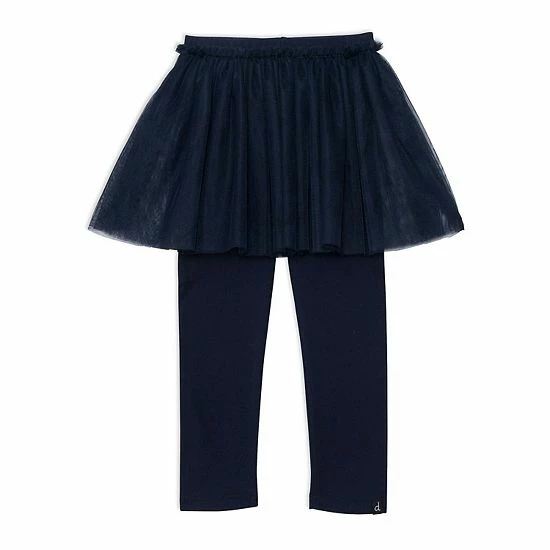 Deux Par Deux Skirt Legging Navy Blue Grey