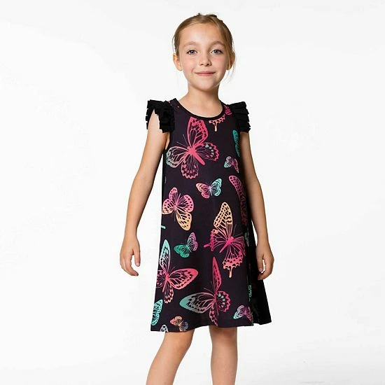 Deux Par Deux Dress With Multicolored Butterflies - Image 4