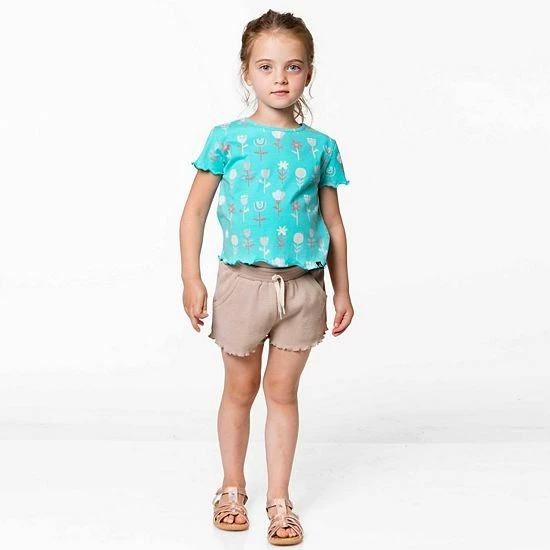 Deux Par Deux Waffled Short With Pocket Taupe - Image 2