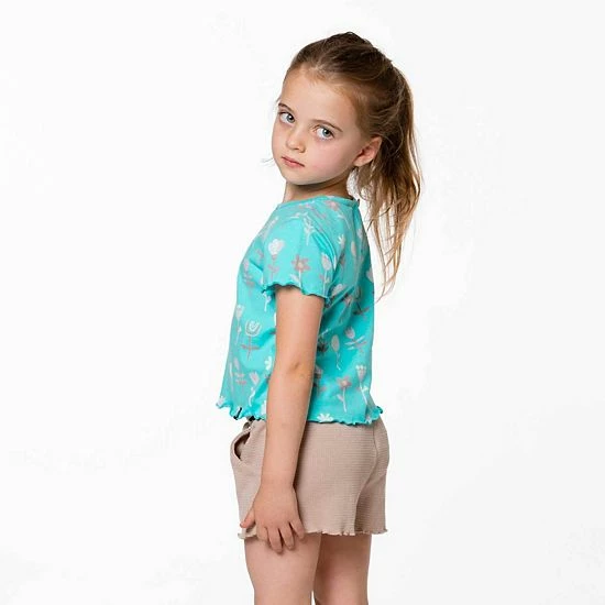 Deux Par Deux Waffled Short With Pocket Taupe - Image 3