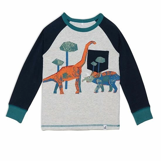 Deux Par Deux Organic Cotton Two Piece Pajama Set With Dinosaur Print - Image 5