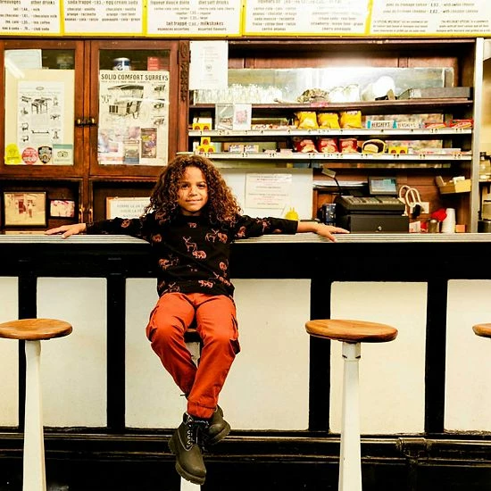 Deux Par Deux Long Sleeve Jersey Printed Top With Animals - Image 2