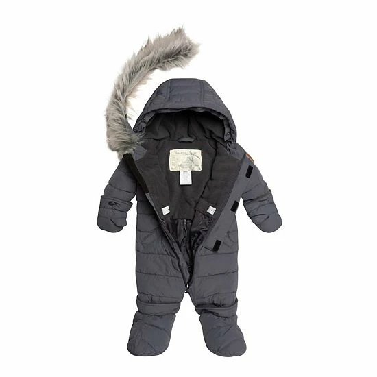 Deux Par Deux One Piece Baby Snowsuit Grey - Image 5