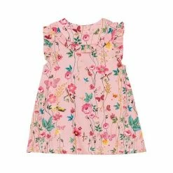 Deux Par Deux Botanical Print Poplin Tunic