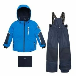 Deux Par Deux Two Piece Snowsuit Royal Blue And Navy Bllue