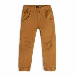 Deux Par Deux Stretch Twill Jogger Brown Yellow