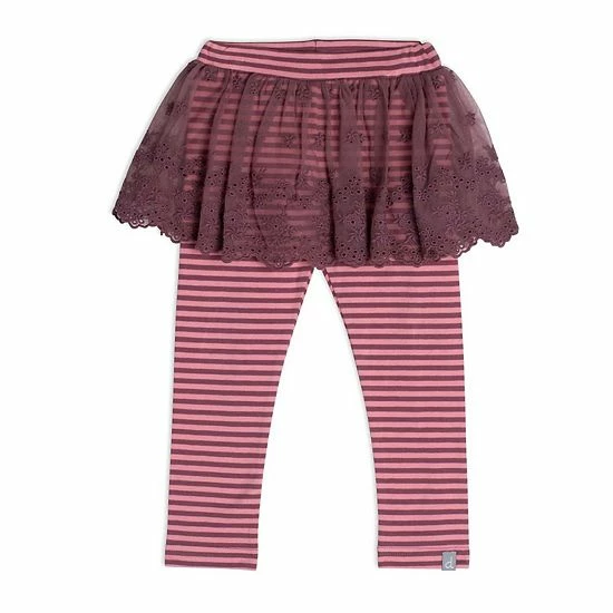 Deux Par Deux Legging With Lace Skirt