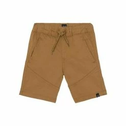 Deux Par Deux Extensible Canvas Short Brown Sugar