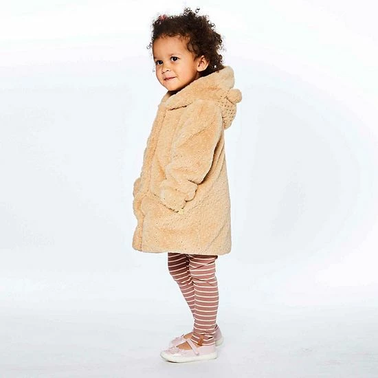 Deux Par Deux Cotton Legging Striped Brown And Pink - Image 2