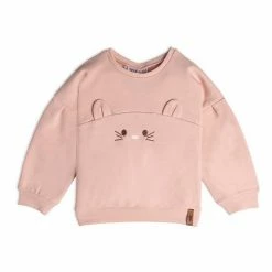 Deux Par Deux Long Sleeve Fleece Sweatshirt Soft Pink
