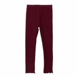 Deux Par Deux Rib Legging Red Wine