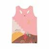 Deux Par Deux Organic Cotton Tank Top With Front Placket Rose Tan