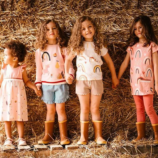 Deux Par Deux Organic Cotton Print T-Shirt Off White - Image 3