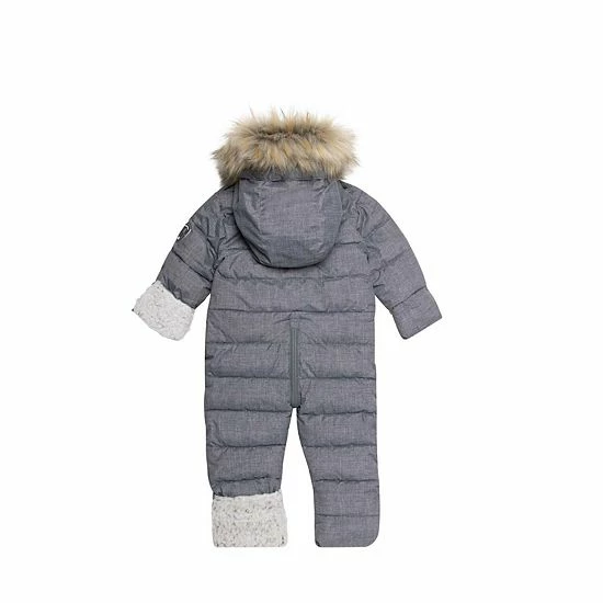 Deux Par Deux Grey One Piece Baby Snowsuit - Image 4