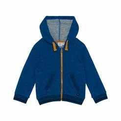 Deux Par Deux French Terry Cardigan Flash Blue Mix