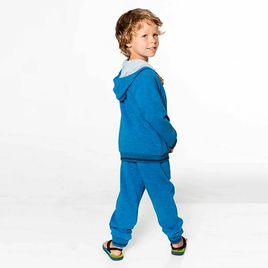 Deux Par Deux French Terry Cardigan Flash Blue Mix - Image 4