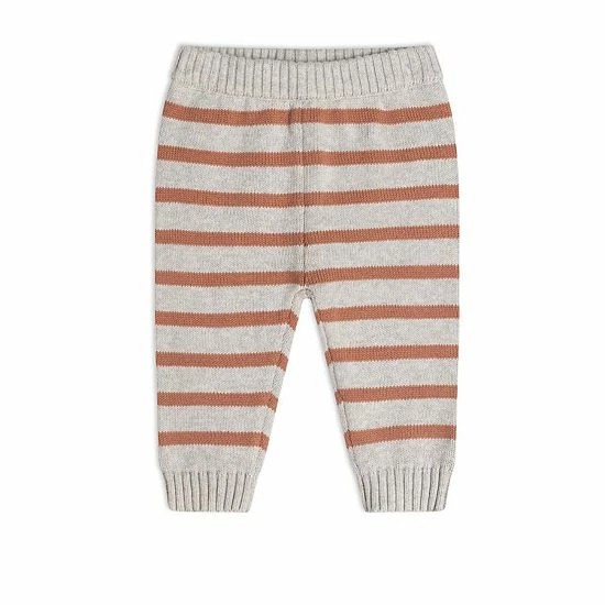 Deux Par Deux Knit Top And Pant Set Striped Beige Mix And Brown - Image 3