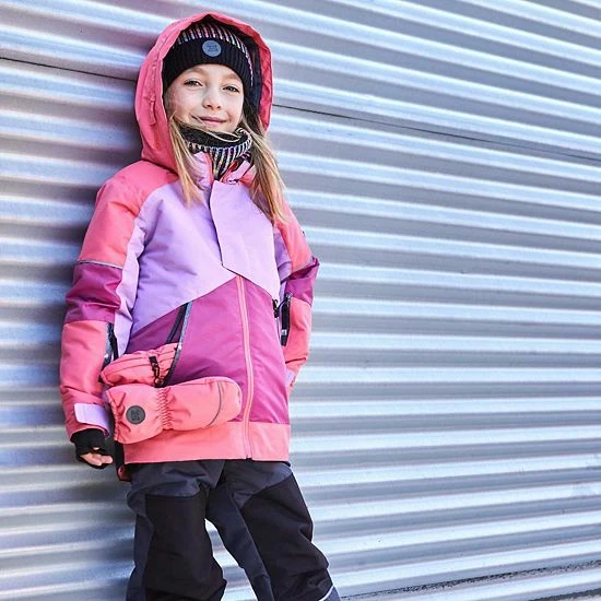 Deux Par Deux Winter Mittens Coral - Image 2