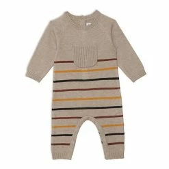 Deux Par Deux Knit Jumpsuit With Multicolor Stripes