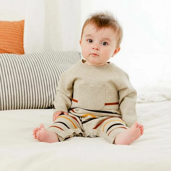 Deux Par Deux Knit Jumpsuit With Multicolor Stripes - Image 2