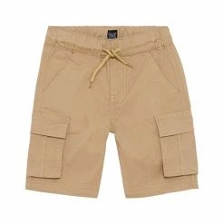 Deux Par Deux Extensible Twill Cargo Pocket Short Beige