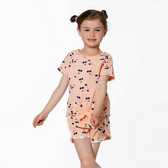 Deux Par Deux Organic Cotton Printed Slub Short - Image 4