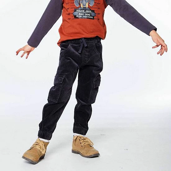 Deux Par Deux Stretch Corduroy Jogger Dark Grey - Image 3