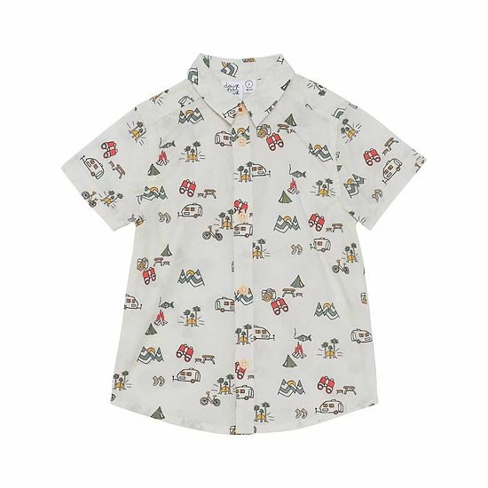 Deux Par Deux Printed Poplin Shirt