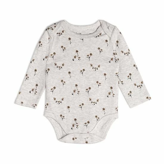 Deux Par Deux Organic Cotton Bodysuit And Overall Set Printed Small Flowers - Image 4