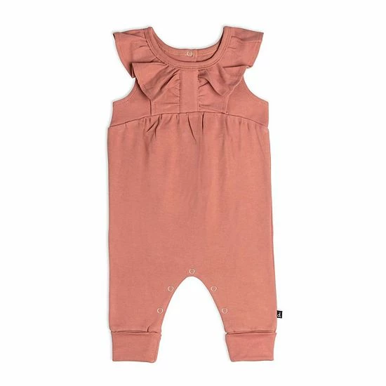 Deux Par Deux Organic Cotton Bodysuit And Overall Set Printed Small Flowers - Image 5