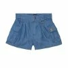 Deux Par Deux Cargo Pocket Short Blue Chambray